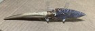 Flint Knapped Agate Stone Arrowhead Blade W  Antler Handle Knife 8 25inch