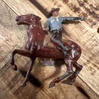 Vintage Lead Toy Lot - Metal Figures  Various Makers  Cowboy  Cannon  Indian Etc
