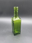 7  Emerald Green Glass Bottle Antique 19th Century