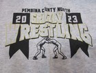 Pembina County North Nd Grizzly Wrestling Gildan Youth T-shirt Kid L Gray Cotton