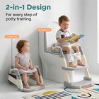 Serenelife 2-in-1 Potty Chair   Training Seat With Step Stool Gray 