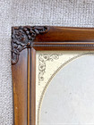Vintage Style Ornate Wood Frame Floral Corner Carving Oval Insert 8x10 Photo
