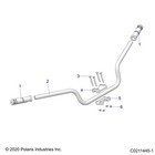 Polaris Singles Handlebar Tube  Black  For Atv Models  Genuine Oem - 5342966-067