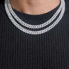 8mm Moissanite Cuban Link Chain 18 Inch 925 Sterling Silver Iced Out Necklace