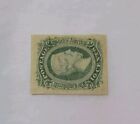 Csa Confederate 1863-64 10 C Green Stamp Jefferson Davis- Mint Original Gum Id9