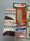 Vintage Lot Bagged Sequins Beads Bells Paper Craft Lot Christmas