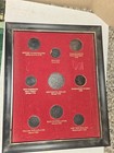 9 Vintage 60s 70s Wilbert Burial Vault paperwork coins post Card funeral casket