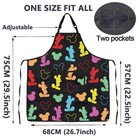 Cartoon Aprons Cooking Aprons With Pockets Colorful Kitchen Baking Home Chef    
