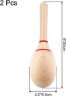 2 Pack Wooden Maracas - Beech Wooden Material Rumba Shakers Hand Percussion For