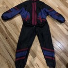 80s 90s Authentic Industries Wear Kids Windbreaker Track Suit Size 10 12