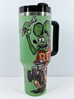 Rat Fink Ed Roth Insulated Travel Tumbler Mug With Handle Green Hot Rod 40oz