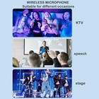 Pro Uhf Wireless Microphone System 2 Handheld Mics Rechargeable Church Karaoke