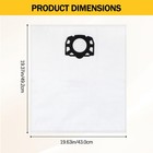 5 Pack Fleece Filter Bags For Karcher Wd4 Wd5 Wd5 p Wet   Dry Vacuum White