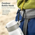 6pcs Black D-shape Carabiner Hiking Buckle Heavy Duty Outdoor Snap Hook Clip