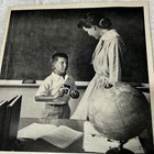 1950s Hallmark Student Giving Teacher Valentine Original Vintage Ad L