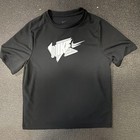 Nike Dri-fit Boys L Black Crew Neck Short Sleeve Logo T-shirt Dx1123-010