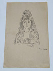 Henri Matisse Drawing On Paper  handmade  Signed And Stamped Mixed Media 