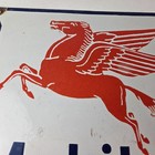 Vintage Mobil Oil Sign - Gasoline Advertising Gas Pump Station Porcelain Sign