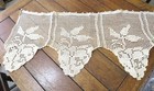 Vintage Hand Crocheted Window Valance Beige Ecru 54 X 14   45