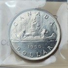 1950  1 Iccs Ms65  island Logs  Canada Silver Dollar Gem Blast White