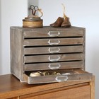 Multi-drawer Storage Box Vintage Desktop Storage Cabinet Sturdy Wood For