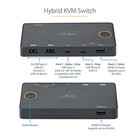 Startech 2 Port Hybrid Usb-a   Hdmi   Usb-c Kvm Switch Sv221huc4k