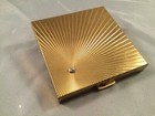 Vintage Goldtone Compact With Rhinestone Design
