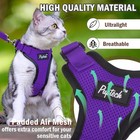 Cat Harness And Leash Set Escape Proof For Walking  Breathable Mash Vest Adju   
