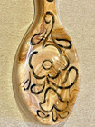 Native Clay Brown Ivory Hand Painted Spoon Rest Minimalist From Soldotna  Alaska