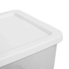  4  12 Quart Storage Boxes  Clear Plastic Storage Bin With Snap-on Lid  White