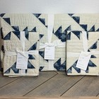 Pottery Barn Lucia Patchwork Quilt Set  Full queen  2  Standard Shams   Blue