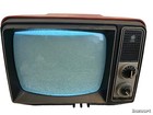 Vtg Television Ge General Electric Black   White Portable Tv 12xb9104t Orange Tv