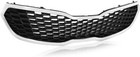 Front Bumper Upper Grill Grille Assembly Chrome Compatible With Kia Forte Sx ex 