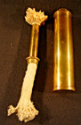 Antique Polished Brass Railroad Torch  13    Tall   Nice Condition 