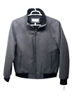 Calvin Klein Wool Bomber Jacket Men s Size Medium Grey Quilted Liner New