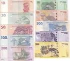 Congo Set 10 Unc 10 20 50 100 200 - 10000 20000 Francs Random Year P 93 - 104d