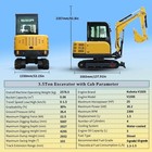 3 5ton Mini Excavator 25hp Kubota V1505 W  Swing Boom   Telescopic Tracks Pickup