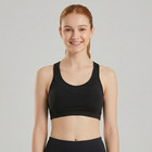 Motionwear Girl s Wide V-neck Halter 3 Strap Back Bra Top In Black Size Lc 12-14