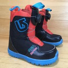 Burton Grom Boa Snowboard Boots Kids 1k Black Blue Winter Sports Gear