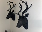 Decorative Deer Pair Black 15    Tall