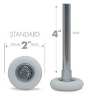 Nylon Garage Door Rollers With 4  Inch Stems   2  Inch Rollers   13 Balls