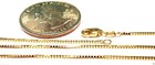 14kt Pure Yellow Gold 16 Inch 1mm Box Chain Lobster Lock  Gift Box - Free Ship