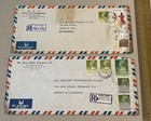 1980 s Hong Kong Registered Airmail   Express Cover To Singapore X 6