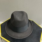 Vintage Dobbs Fifth Avenue Fedora Hat Black Felt Size 7 3 8 W  Original Box