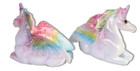 Unicorn - Set Of 2  white With Rainbow Wings  3  Figurines