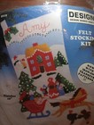 Felt Stocking Kit Christmas Snow Sleigh Ride Caroler Design Works Crafts   5091