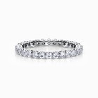 2 Ct Round-cut Vs1 g Lab Grown Diamond Full Eternity Wedding Band 14k White Gold