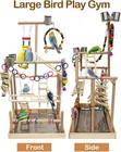 5 Layers Large Bird Playground Natural Wood Parrot Play Stand Birds Perch Stand