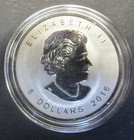 2016 Silver Maple Leaf   bigfoot Privy  1 Oz 9999 Fine Reverse Proof In Capsule