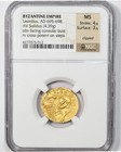 Leontius Gold Av Solidus Byzantine Coin 695-698 Ad - Certified Ngc Ms  unc 